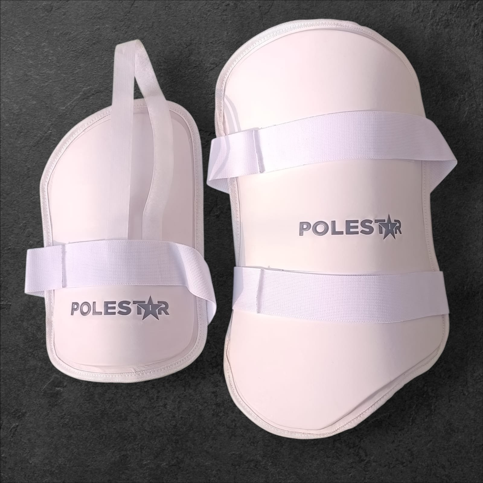 POLESTAR Right Hand Thigh Pad – White Medium (DTO Tech Foam Impact Protection with Premium Leather)
